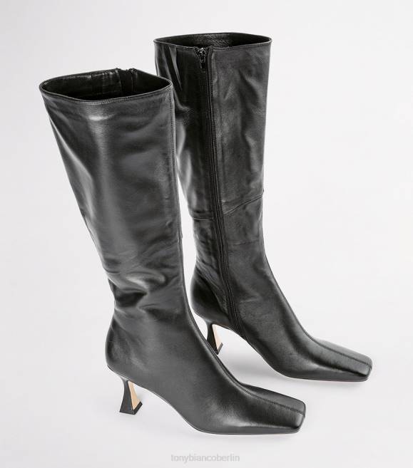 kniehohe Stiefel| de Tony Bianco Frauen Fantasy-Kalbsstiefel schwarzes Venedig 4624410
